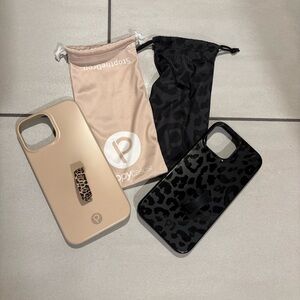 Tan and Black Leopard Phone Case Set